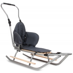 Polskie duże sanki z Oparciem i Pchaczem+ MARETACYK